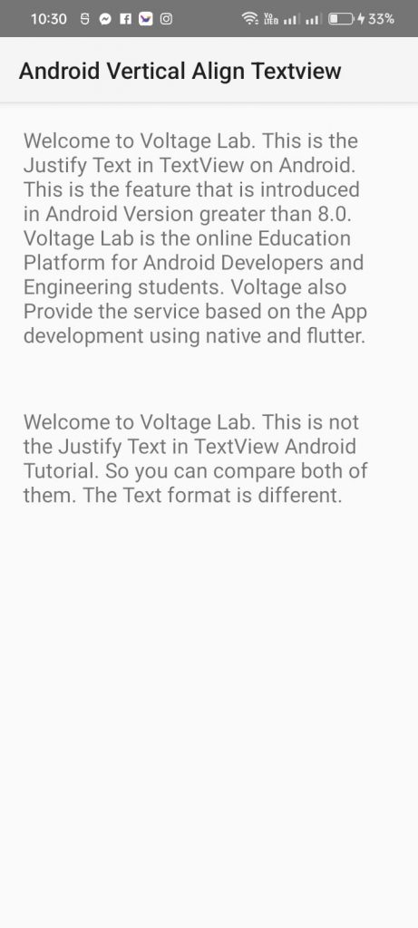 Android TextView Alignment Justify