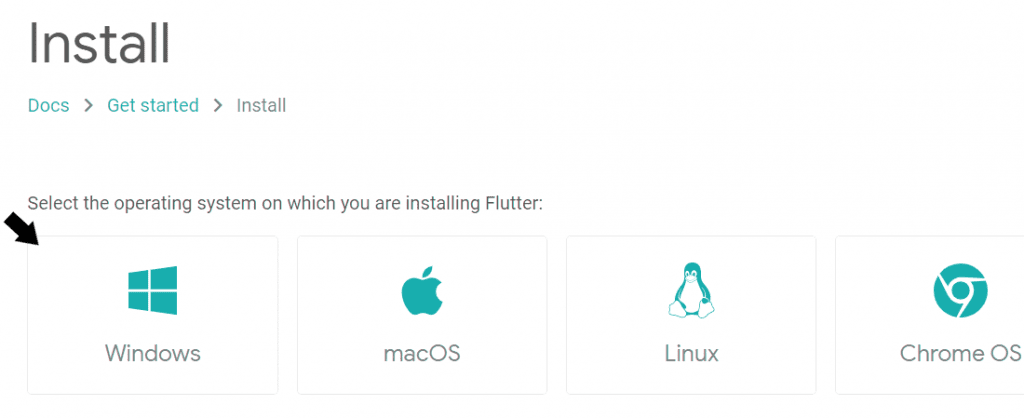 Flutter SDK installation