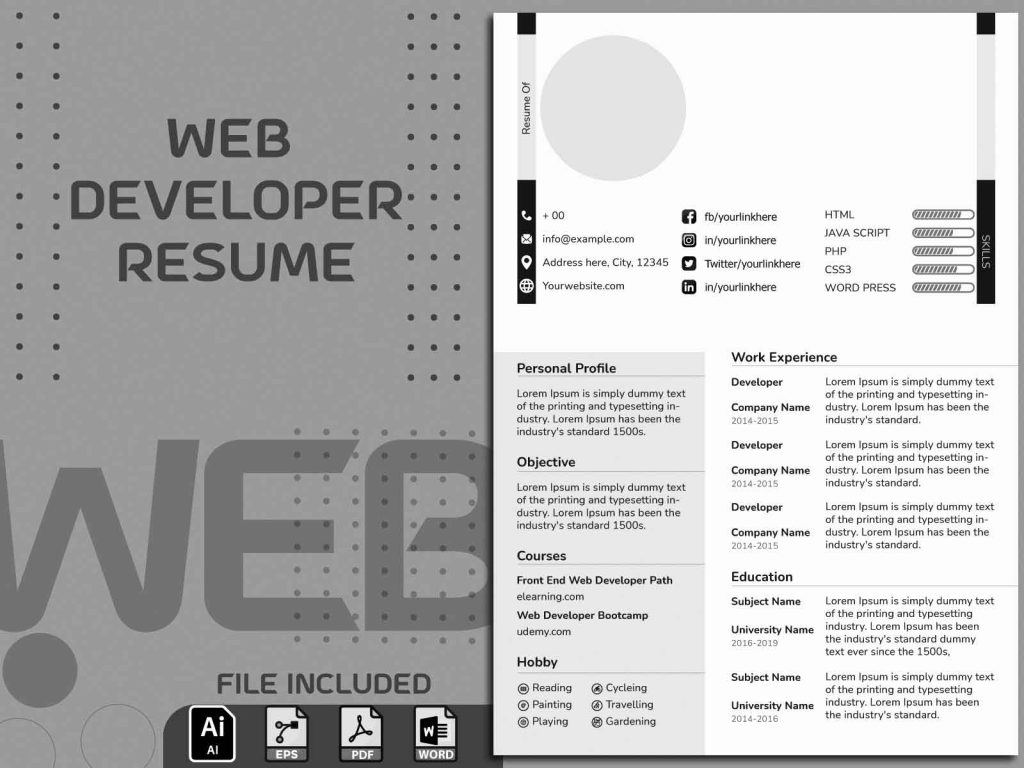 Example of a Flutter Developer Resume