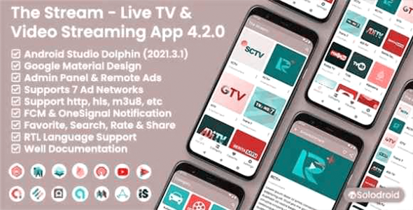 The Stream: Live Smart TV App Template & Video Streaming App