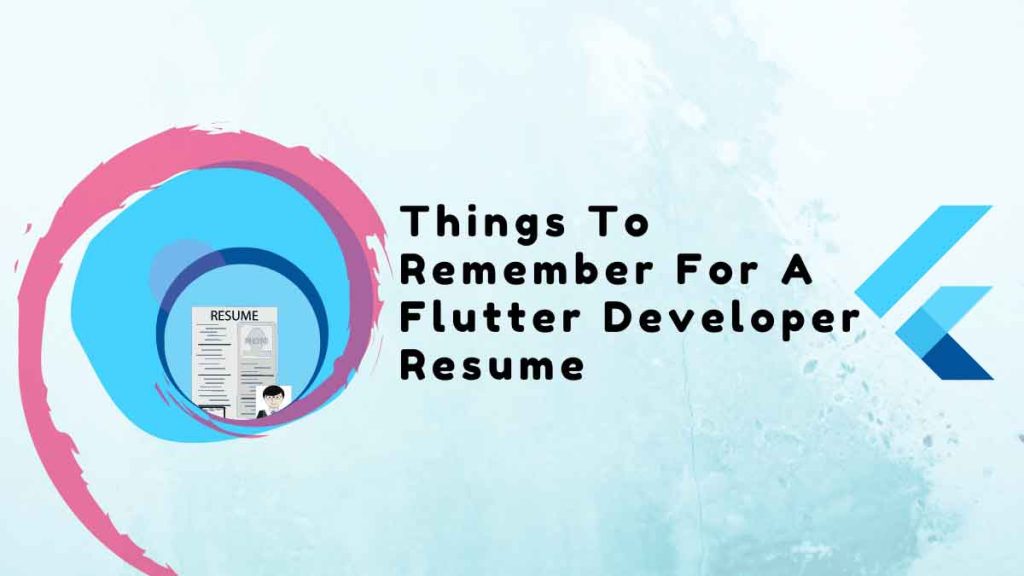 resume format for flutter developer